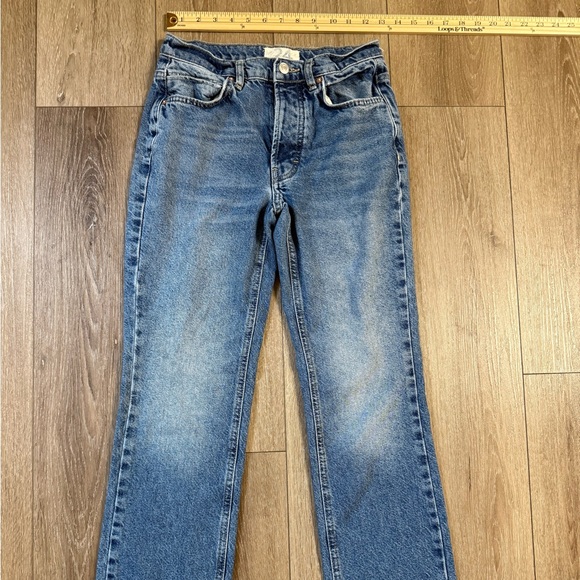 We The Free Denim Blue Straight Leg Jeans - Picture 6 of 10